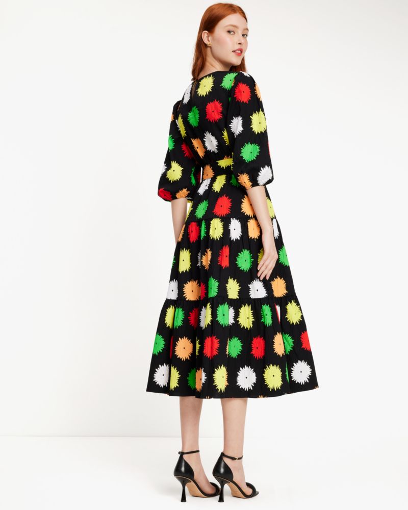 Kate Spade,Pom Pom Floral Lawn Dress,