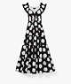 Kate Spade,ポンポン フローラル スモックド ドレス,ワンピース / ドレス,ブラック/クリーム
