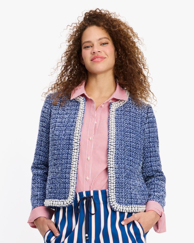 Kate spade tweed blazer best sale