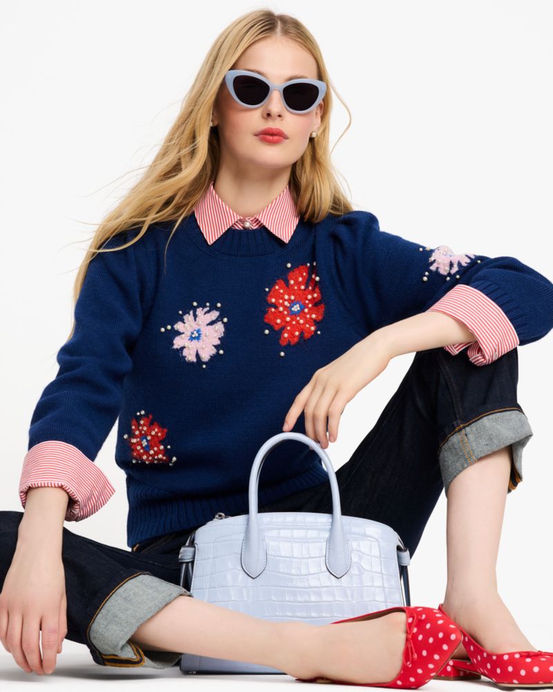 Floral Embellished Sweater