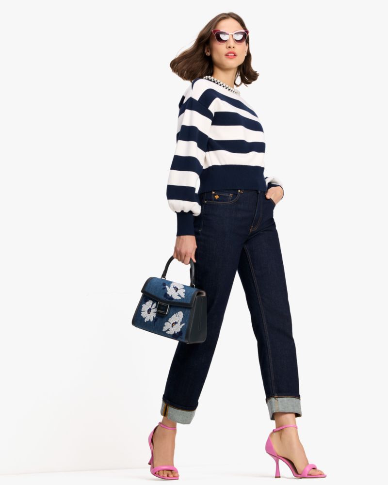 Kate Spade,オーニング ストライプ パール セーター,ウェア,