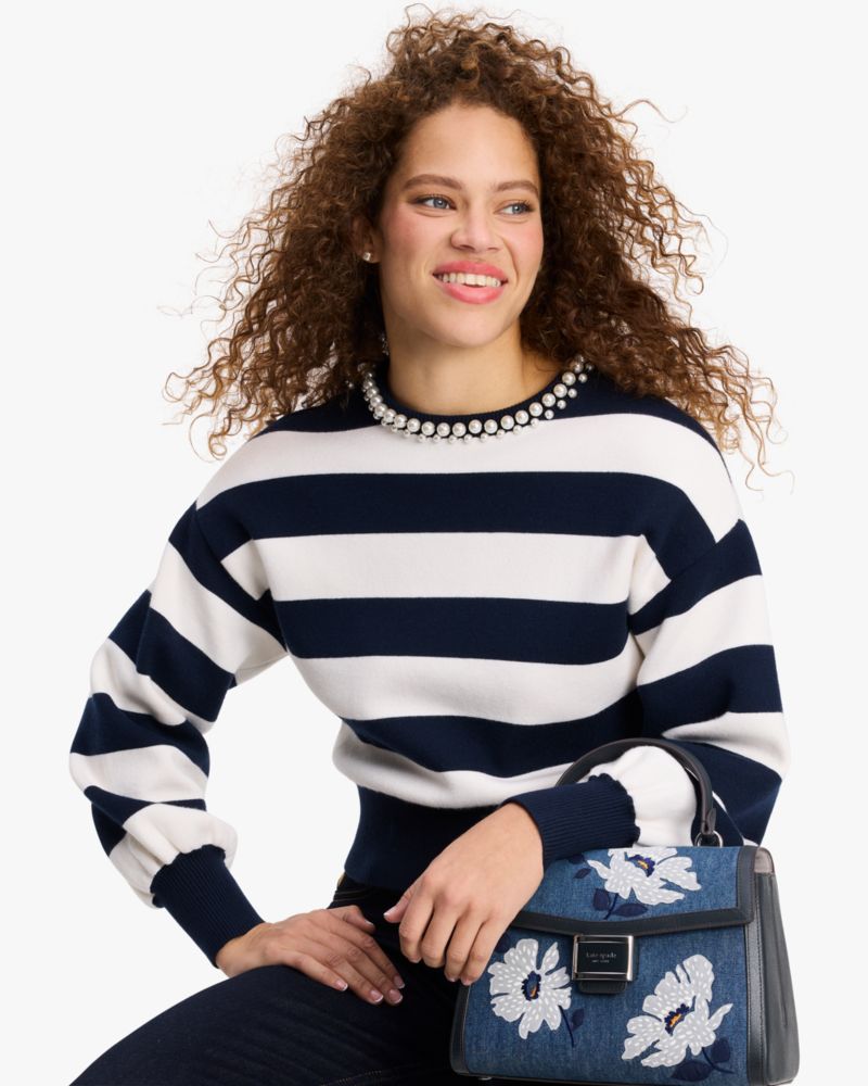 Awning Stripe Pearl Sweater