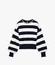 Kate Spade,Awning Stripe Pearl Sweater,French Navy