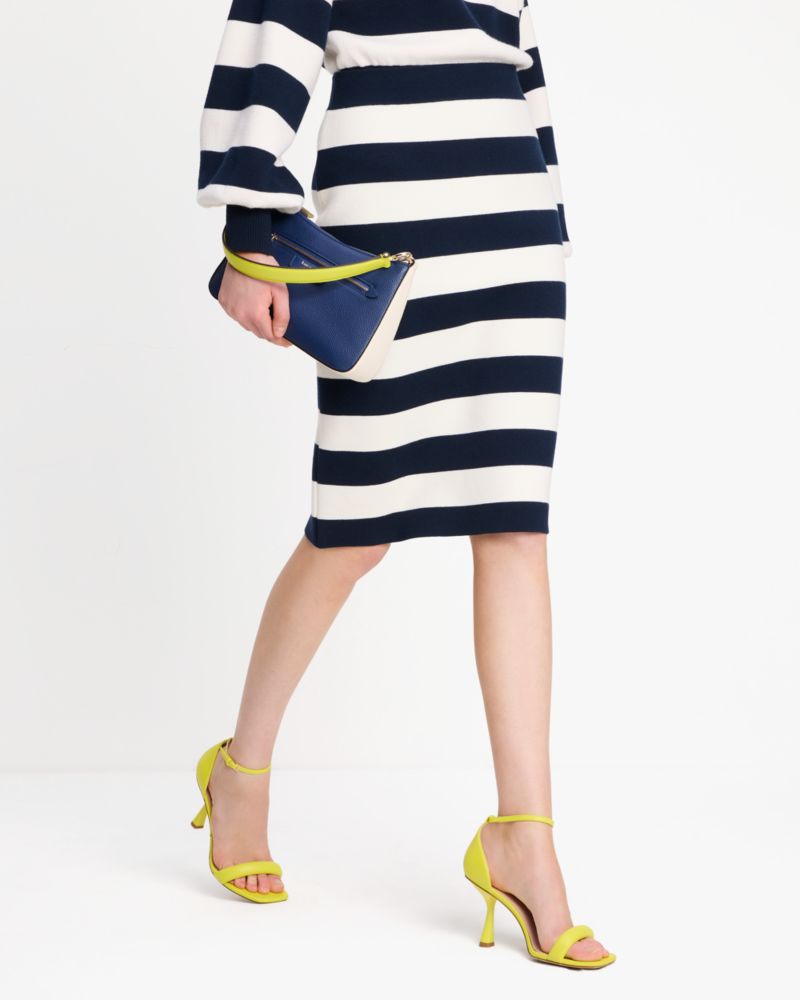 Kate Spade,Awning Stripe Pencil Skirt,Polyamide,Wool,Viscose,Pencil,No Embellishment,Day Party,