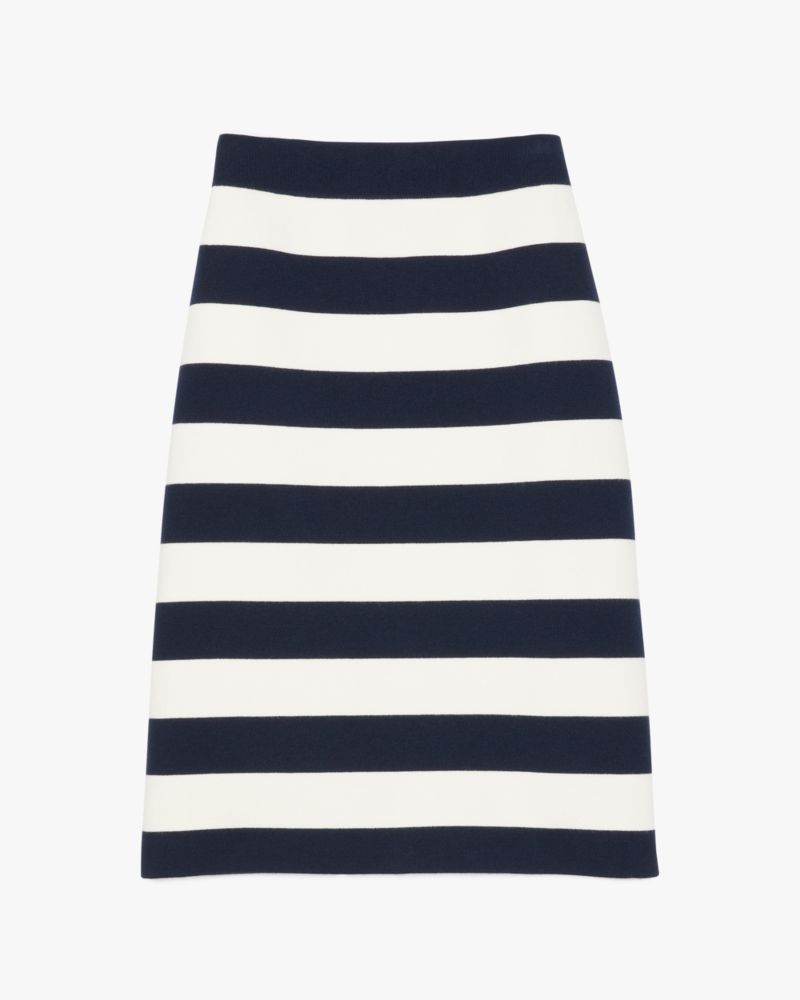 Kate Spade,Awning Stripe Pencil Skirt,Polyamide,Wool,Viscose,Pencil,No Embellishment,Day Party,Multi Color