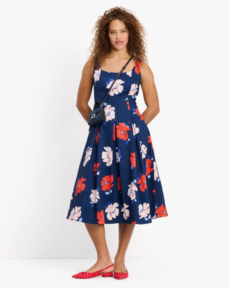 Dotty Floral Faille Dress | Kate Spade New York