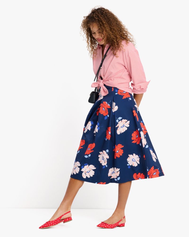 Kate spade outlet floral midi skirt