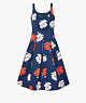 Kate Spade,Dotty Floral Faille Dress,French Navy