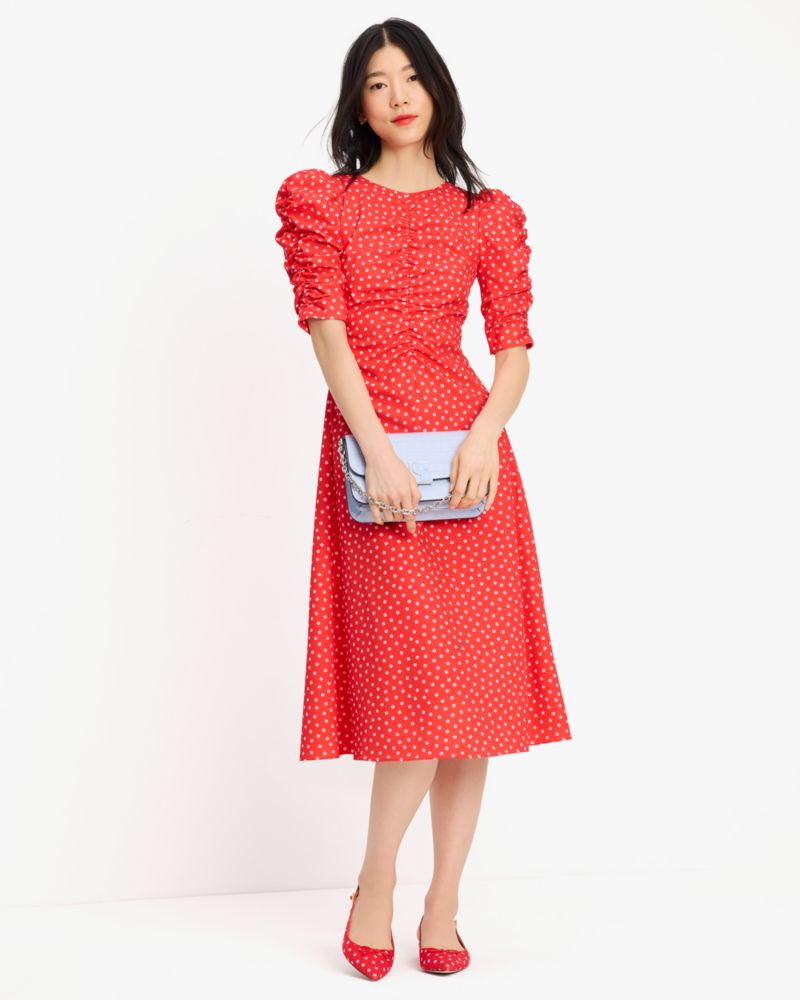 Spring Time Dot Ruched Dress | Kate Spade New York