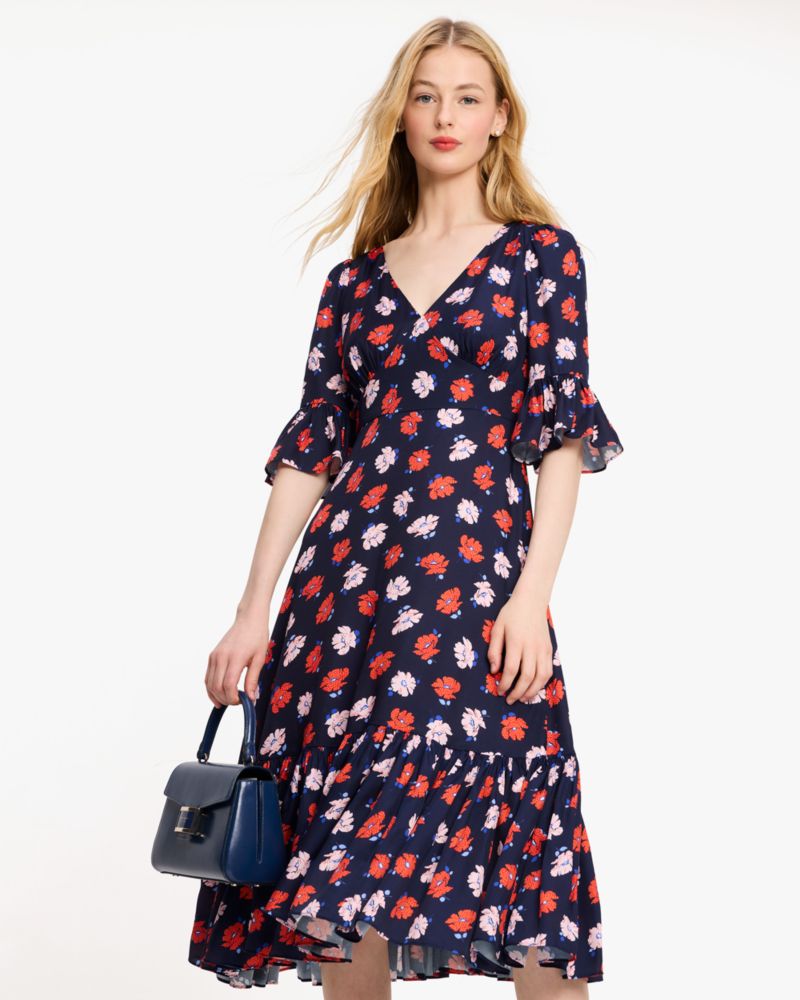 Long flounce clearance dress