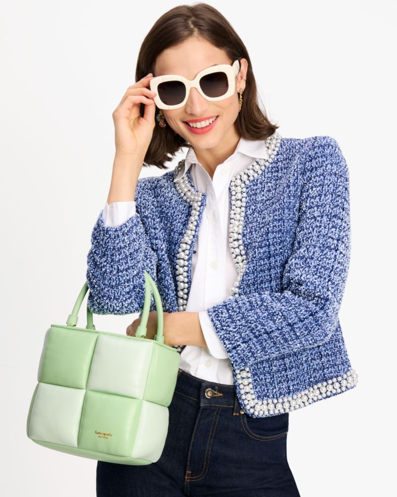 Kate Spade,ボクシー カラーブロックド トート,トートバッグ,シリーングリーンマルチ