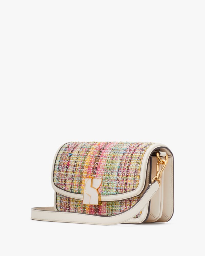 Kate Spade,ケイト・スペード ダコタ ツイード スモール クロスボディ,バッグ,パーチメントマルチ