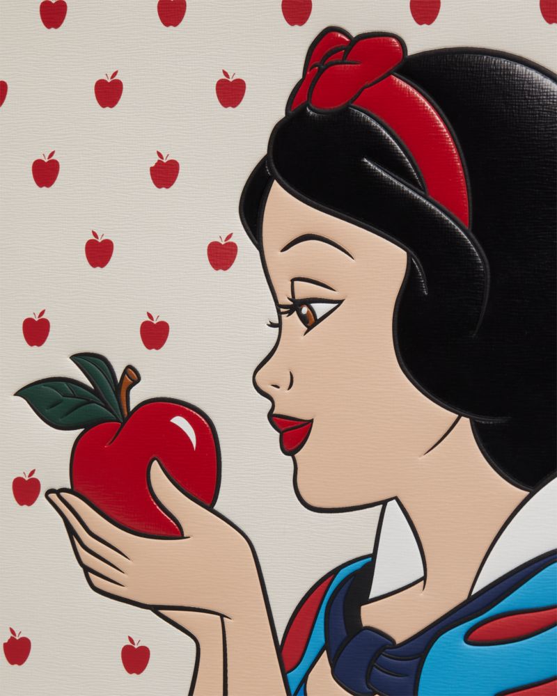 Kate Spade,Disney X Kate Spade New York Snow White Waverly Tote,Leather,Tote,Logo,Metal,Casual,Cream