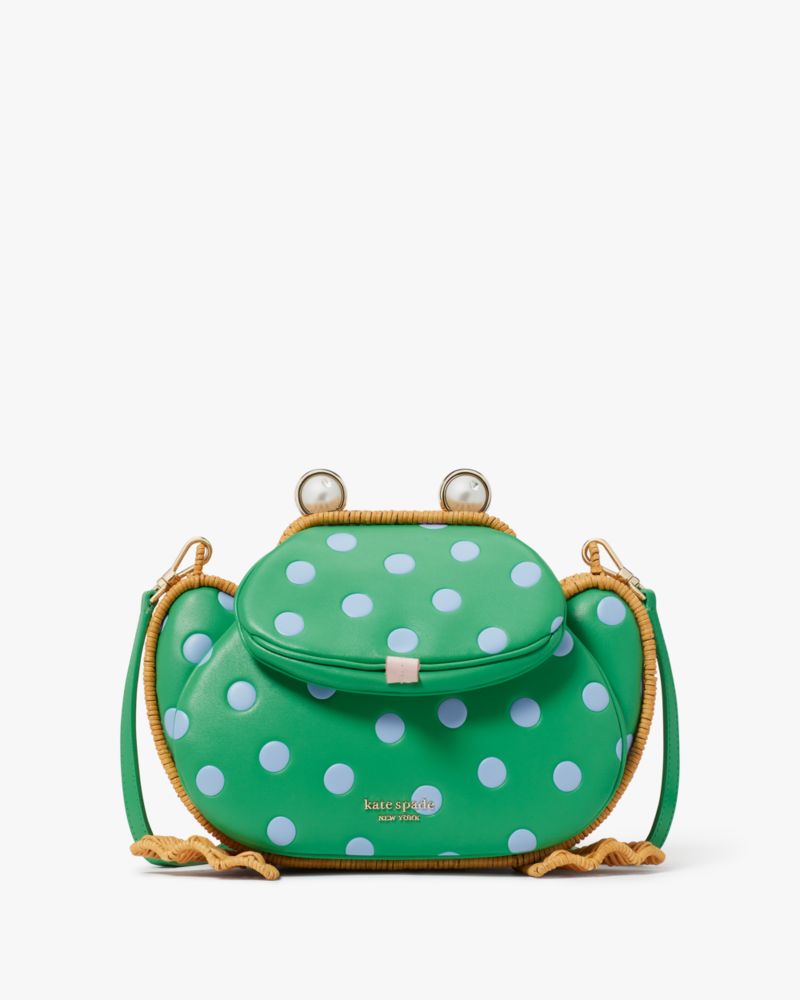 Lily Polka Dot Wicker 3 D Frog Crossbody | Kate Spade New York