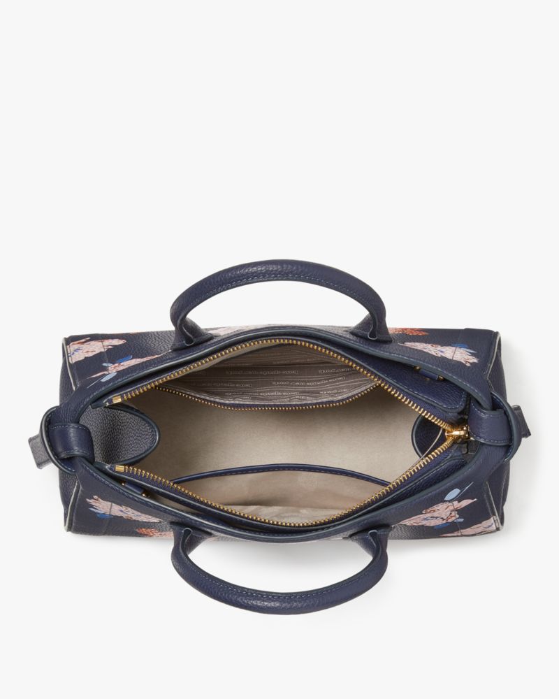 Knott Dotty Floral Embossed Medium Zip Top Satchel | Kate