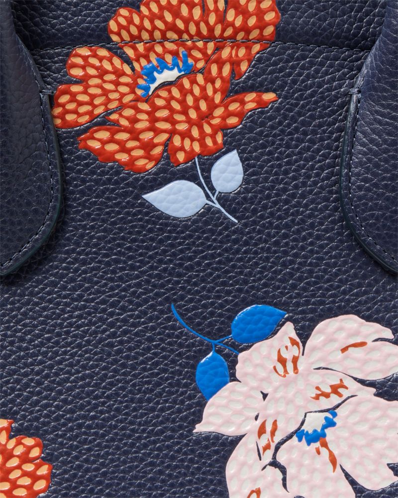 Knott Dotty Floral Embossed Medium Zip Top Satchel | Kate