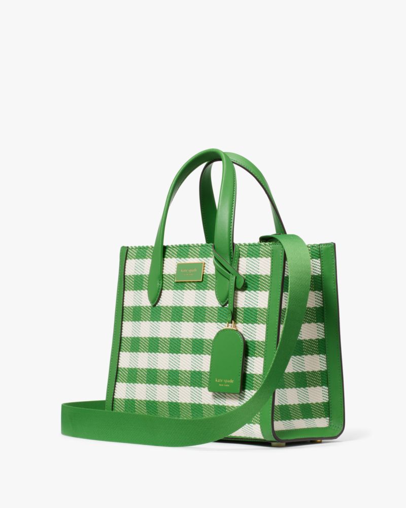 Kate Spade,マンハッタン ギンガム ツイード ファブリック スモール トート,トートバッグ,サミットグリーンマルチ