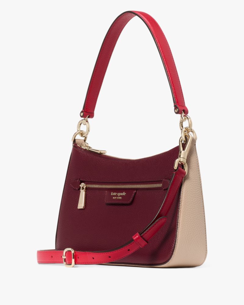 Kate Spade,Hudson Colorblocked Convertible Crossbody,Maroon