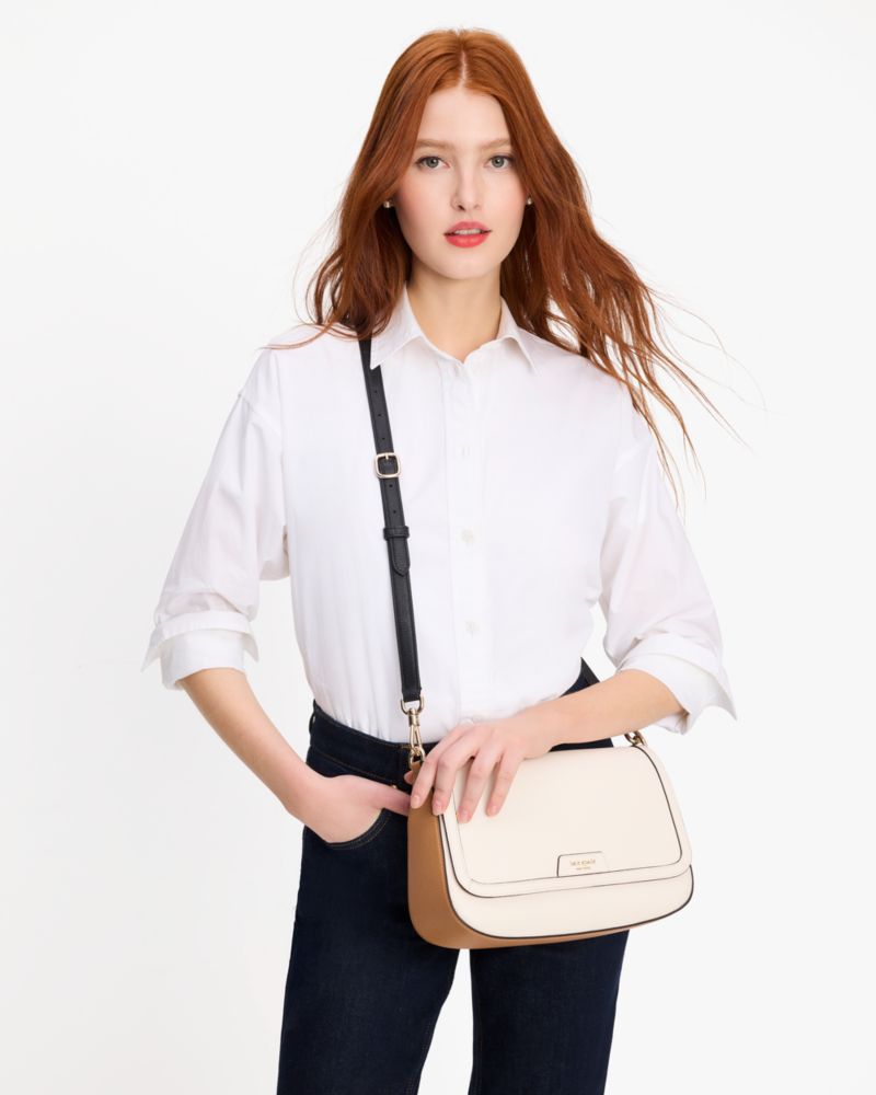 Hudson Colorblocked Flap Shoulder Bag