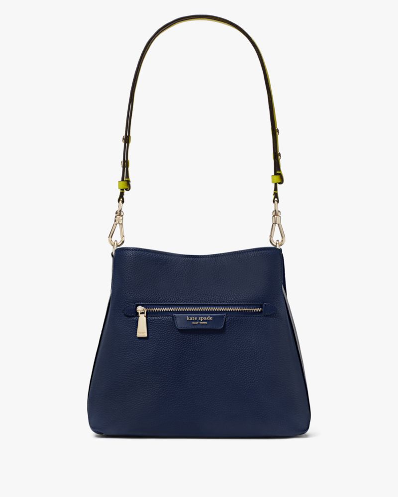 Kate Spade,Hudson Colorblocked Pebbled Leather Shoulder Bag,