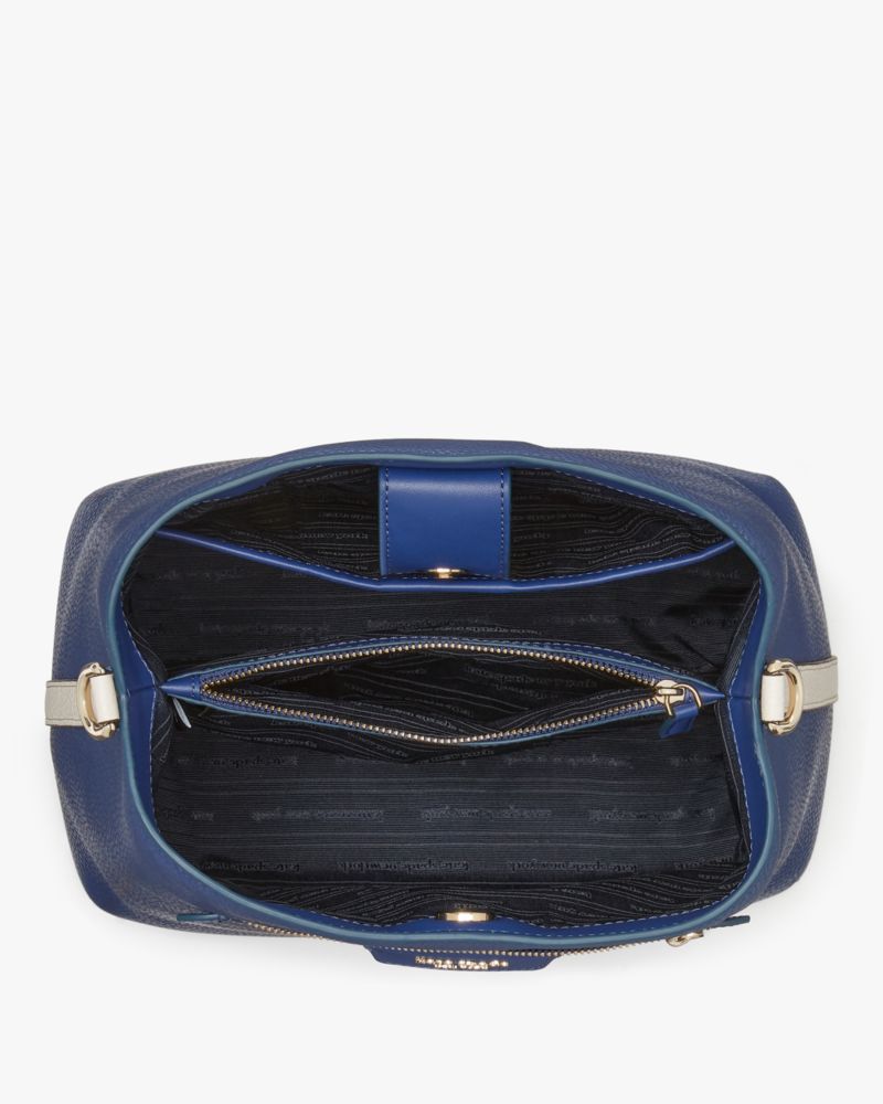 Hudson Colorblocked Pebbled Leather Shoulder Bag | Kate