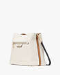 Kate Spade,Hudson Colorblocked Pebbled Leather Shoulder Bag,Parchment Multi