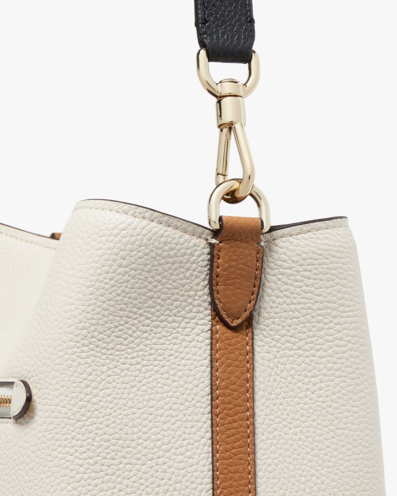 Hudson Colorblocked Pebbled Leather Shoulder Bag