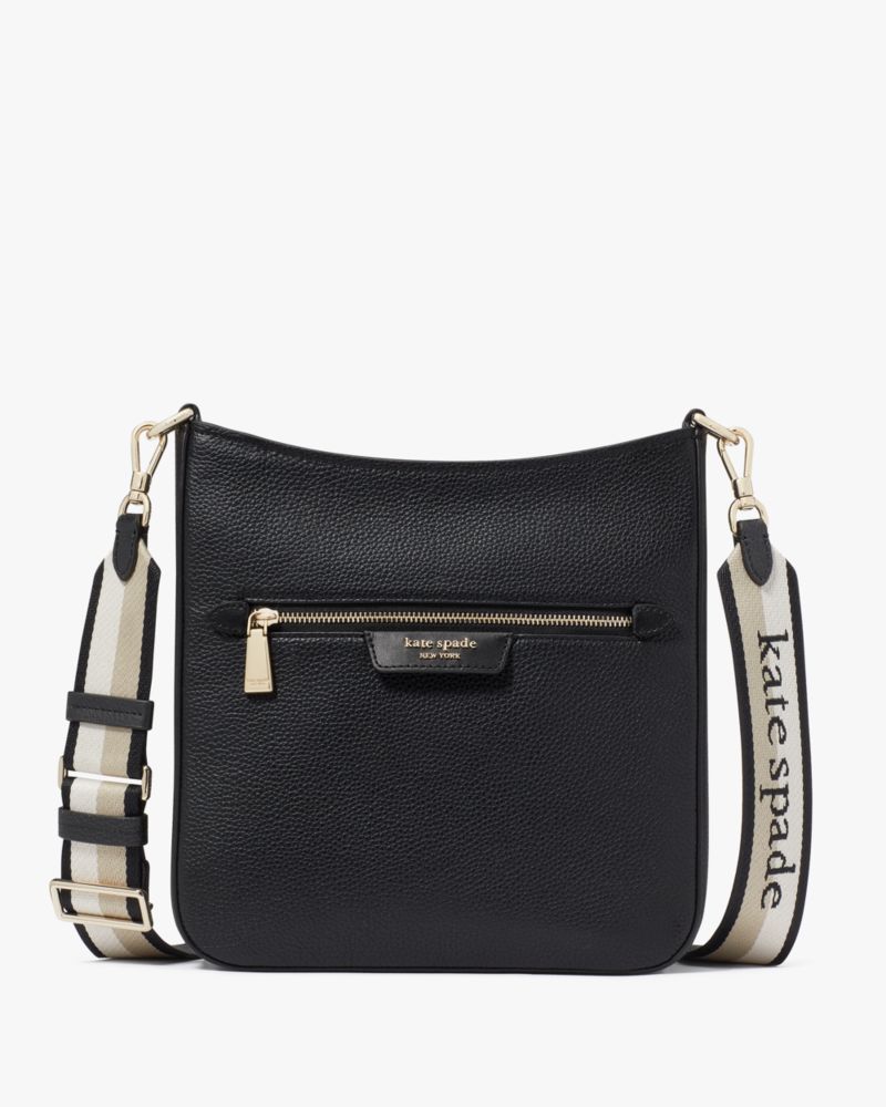 Kate Spade,Hudson Large Messenger Crossbody,Black