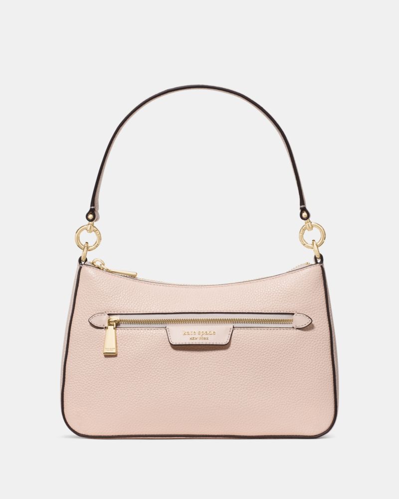 Kate Spade,Hudson Convertible Crossbody Bag,Leather,Shoulder Bag,Metal,Logo,Shoulder Guard,Gold Plated,Casual,Pink
