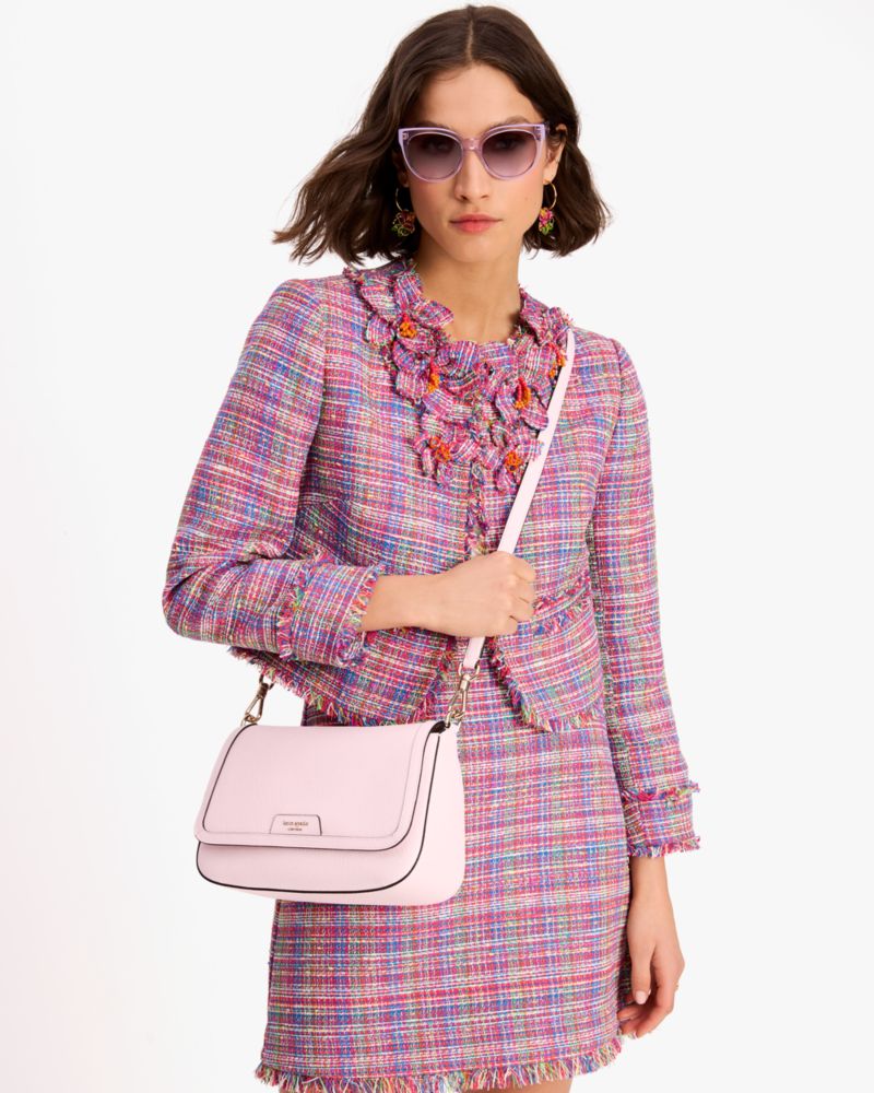 Kate Spade,Hudson Convertible Flap Shoulder Bag,Shimmer Pink