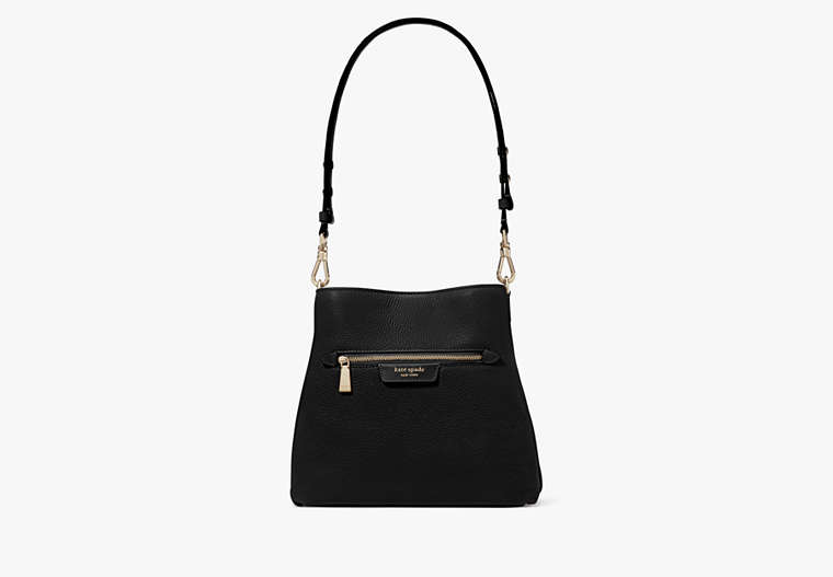 Kate Spade,Hudson Pebbled Leather Shoulder Bag,Black