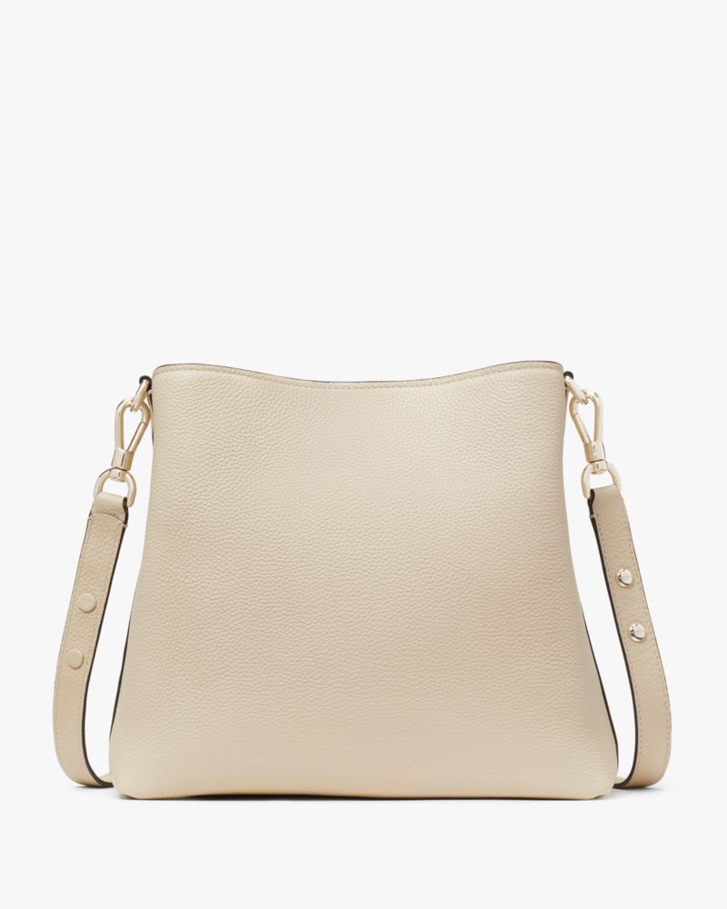 Kate Spade,Hudson Pebbled Leather Shoulder Bag,Beige