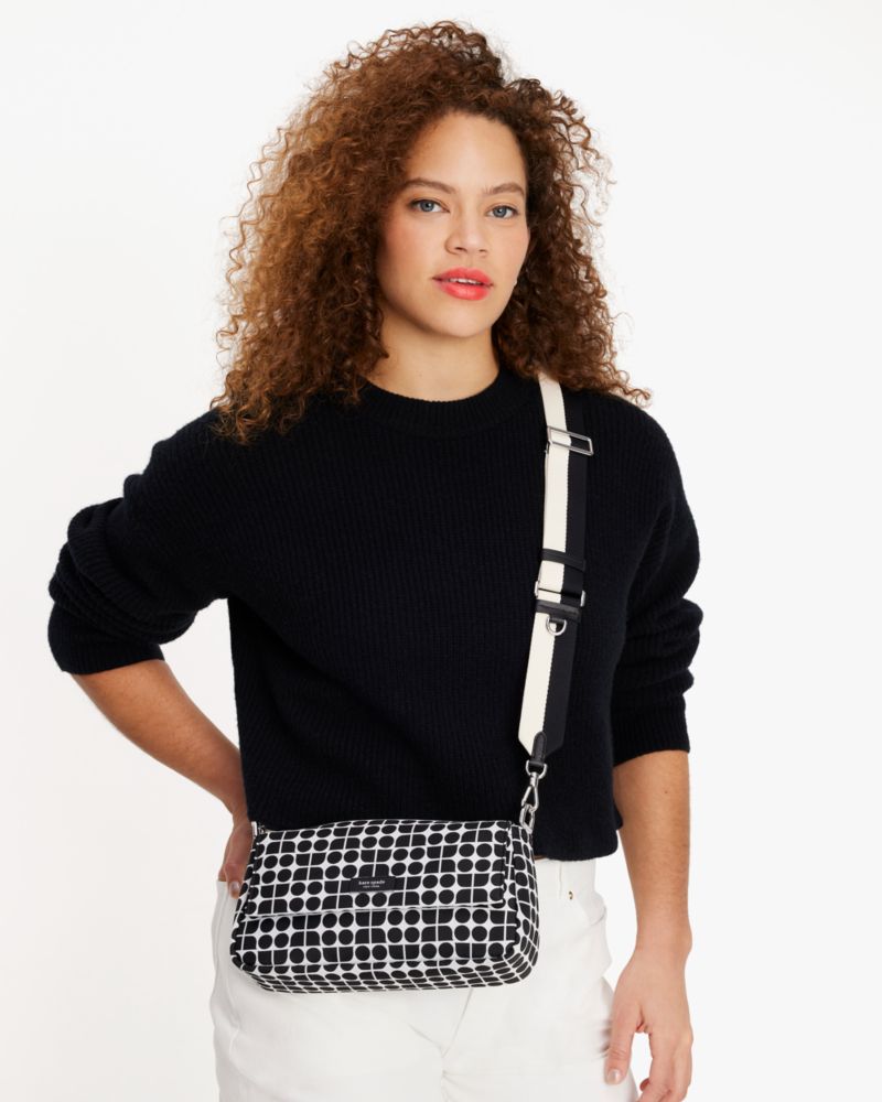 Kate Spade,Noel Jacquard Convertible Crossbody,Black Multi