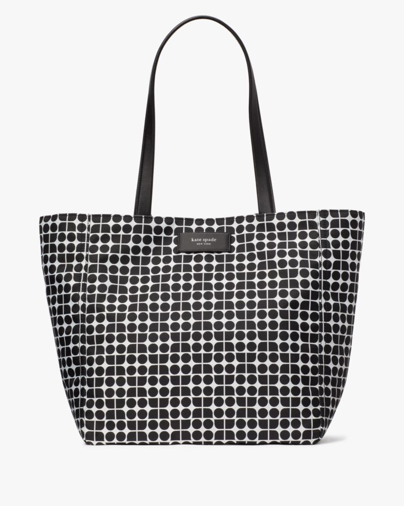 Kate Spade,Noel Jacquard Large Tote,Black Multi