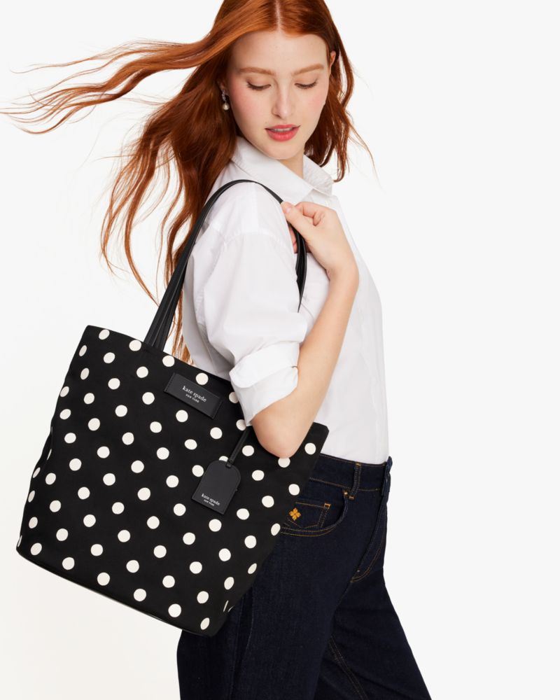 Kate Spade,オン パーパス サンシャイン ドット プリント キャンバス ラージ トート,トートバッグ,