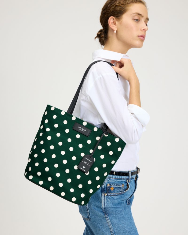 Kate Spade,オン パーパス サンシャイン ドット プリント キャンバス ラージ トート,トートバッグ,ルッコラマルチ