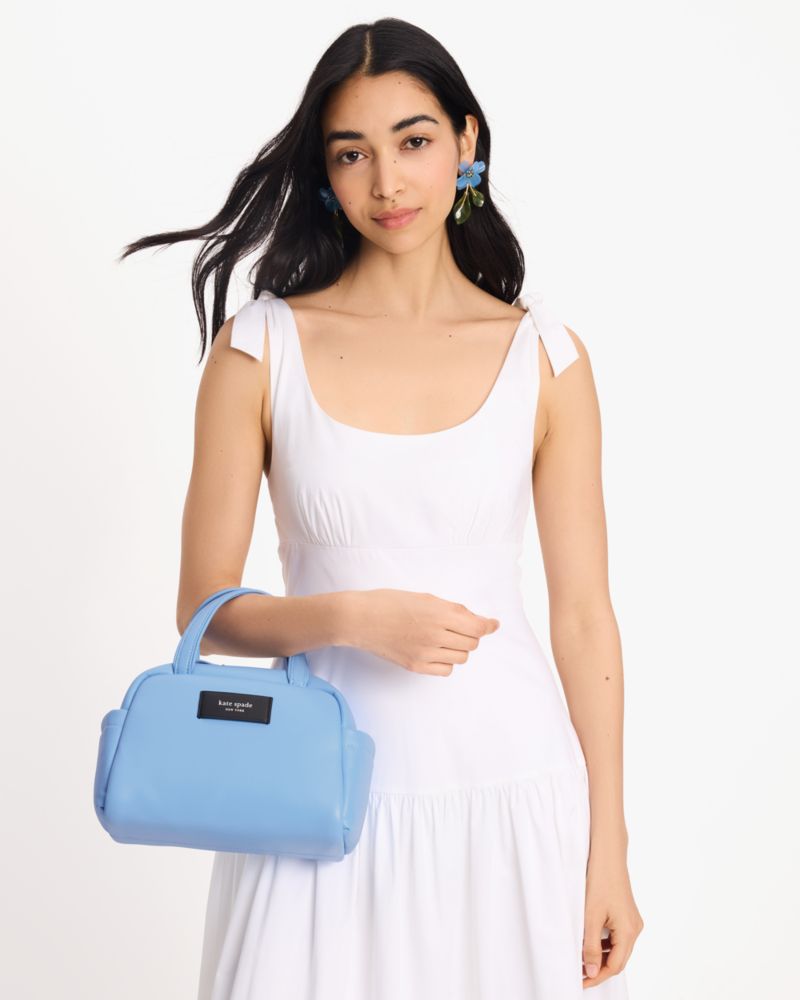 Kate Spade,Puffed Satchel,Astral Blue