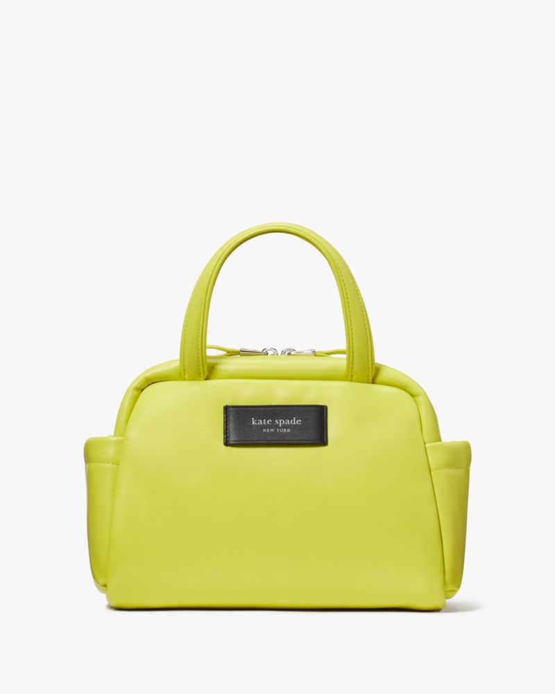 Kate Spade,パフド レザー サッチェル,ハンドバッグ,ワサビ