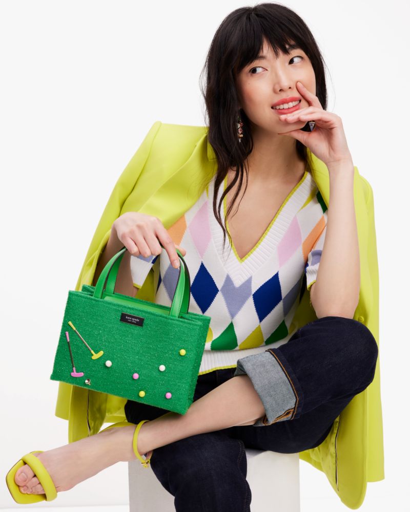 Kate Spade,サム アイコン アストロターフ ファブリック スモール トート,トートバッグ,キャンディグラスマルチ