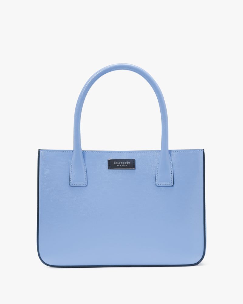 Kate Spade,Sam Icon Square Tote,Genie Blue