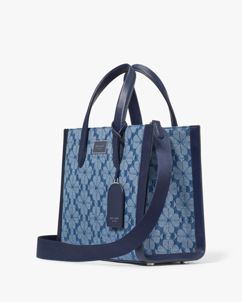 Spade Flower Jacquard Denim Manhattan Small Tote