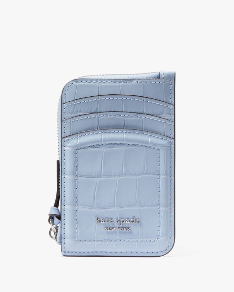 Knott Croc Embossed Zip Cardholder | Kate Spade New York