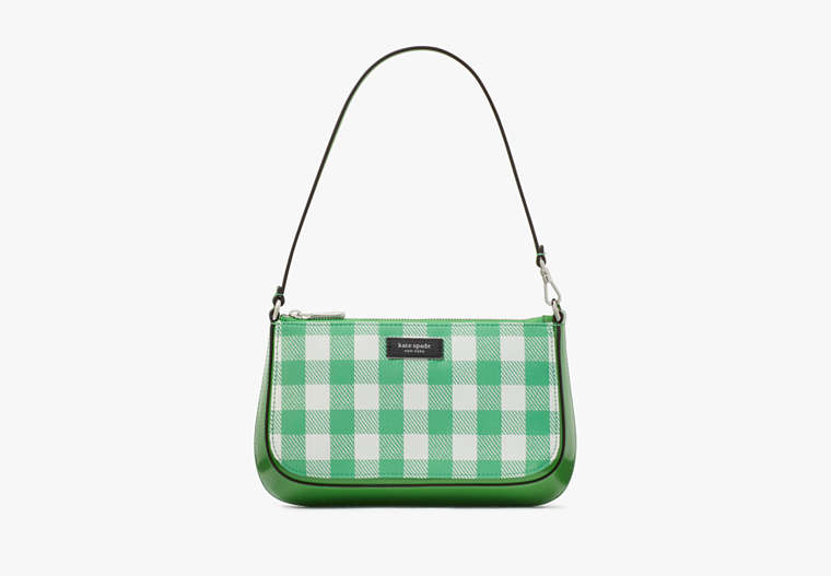 Kate Spade,Sam Icon Gingham Field Mini Pochette,Candy Grass Multi image number 0