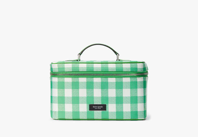 Kate Spade,Sam Icon Gingham Field Vanity Kit,Candy Grass Multi image number 0