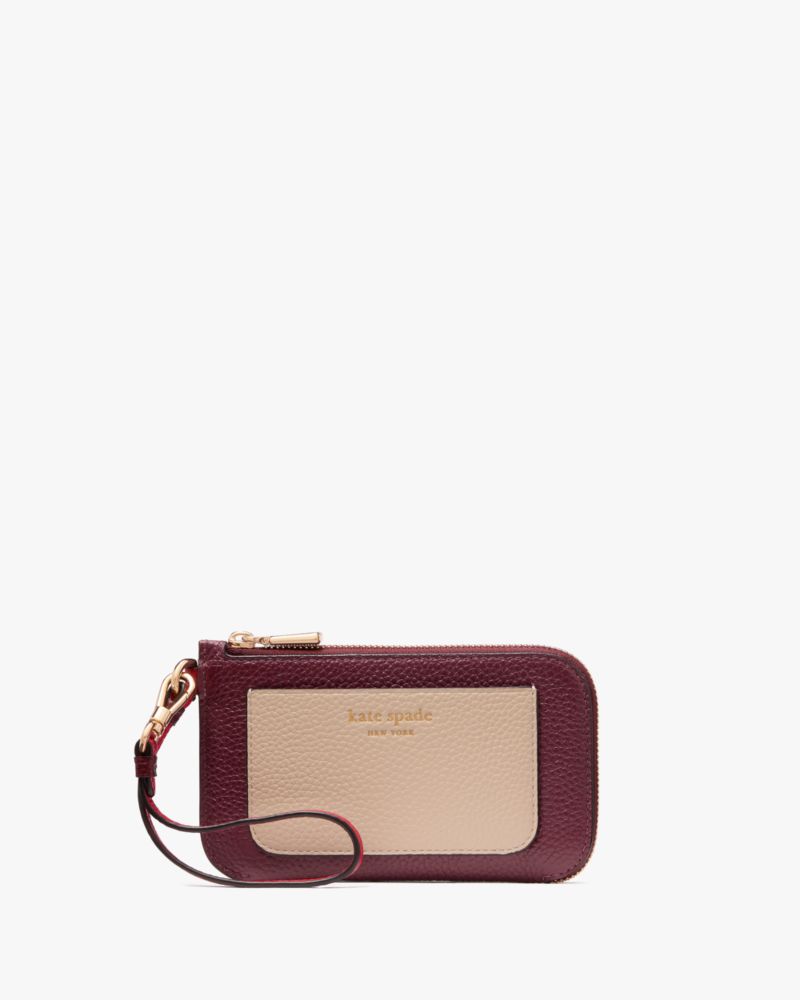 Ava Colorblocked Coin Card Case Wristlet