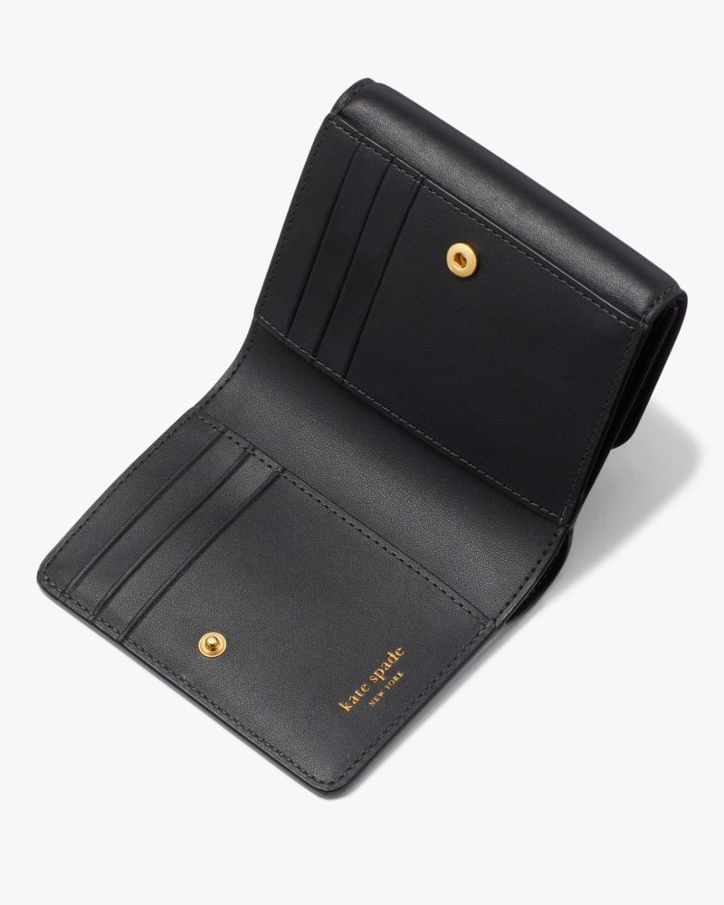 Kate Spade,ケイト・スペード ダコタ バイフォールド フラップ ウォレット,ミニ財布,ブラック