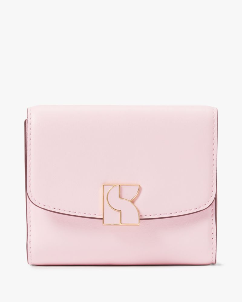 Kate Spade,Dakota Bifold Flap Wallet,Shimmer Pink