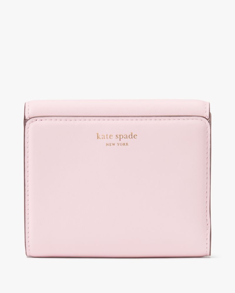 Kate Spade,ケイト・スペード ダコタ バイフォールド フラップ ウォレット,ミニ財布,シマーピンク