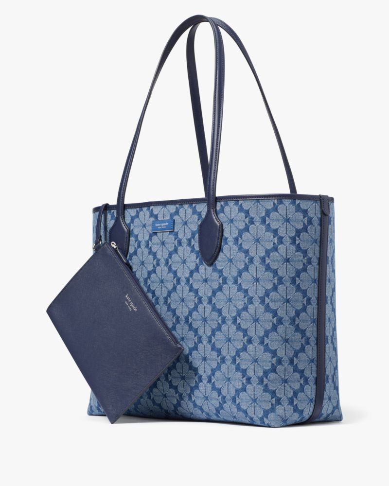 Spade Flower Jacquard Denim Bleecker Large Tote