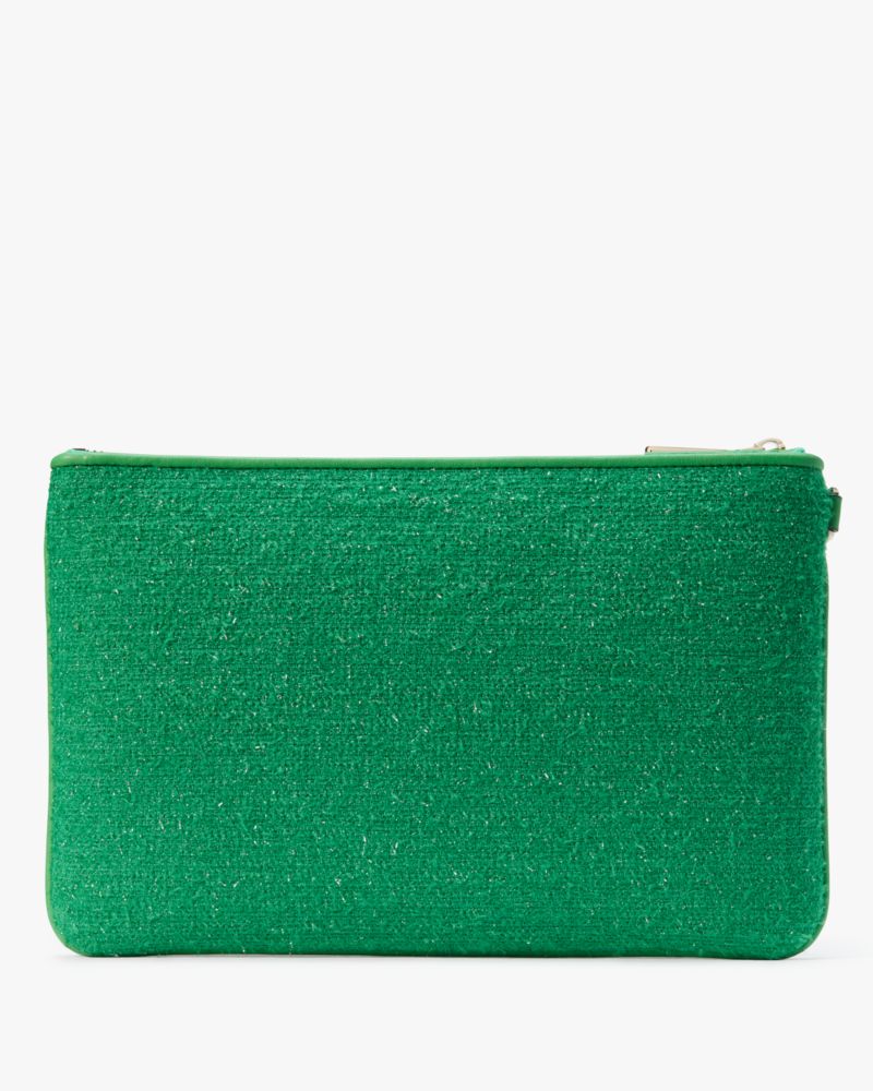 Kate Spade,Tee Time Embellished Astroturf Wristlet,Green Multi